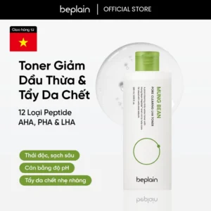 Toner BEPLAIN Mung Bean Balancing Toner 265ml – cân bằng da, hỗ trợ giảm dầu thừa và tế bào chết