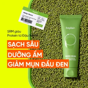 Sữa rửa mặt BEPLAIN Mung Bean pH-Balanced Cleansing Foam 80ml – làm sạch dịu nhẹ, cân bằng pH