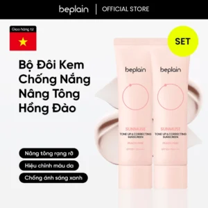 Bộ kem chống nắng BEPLAIN Sunmuse Peach Pink 50ml x2 – bảo vệ da và nâng tone hồng