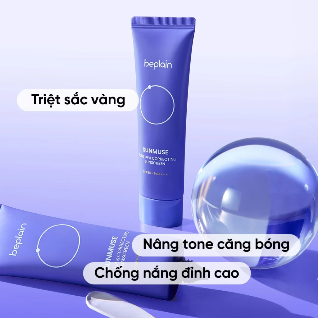 BEPLAIN Sunmuse Tone Up & Correcting & Mild Green công dụng và hiệu quả