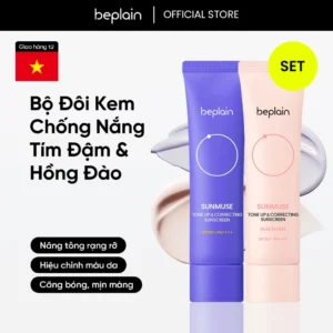 Bộ kem chống nắng BEPLAIN Sunmuse Tone Up & Correcting 50ml & Peach Pink 50ml – bảo vệ da và hiệu chỉnh sắc da