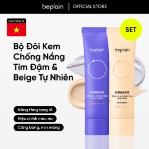 Bộ kem chống nắng BEPLAIN Sunmuse Tone Up & Correcting 50ml & Skin Beige 50ml – bảo vệ da và hiệu chỉnh sắc da