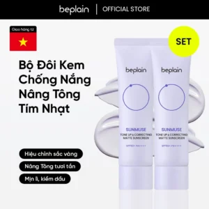 Bộ kem chống nắng BEPLAIN Sunmuse Tone Up & Correcting Matte 50ml x2 – bảo vệ da và nâng tone