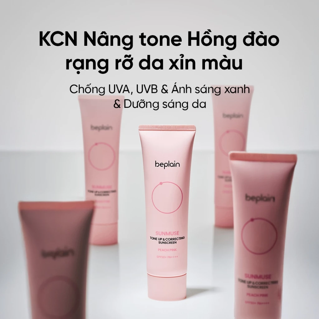 BEPLAIN Sunmuse Peach Pink & Skin Beige hình ảnh thực tế