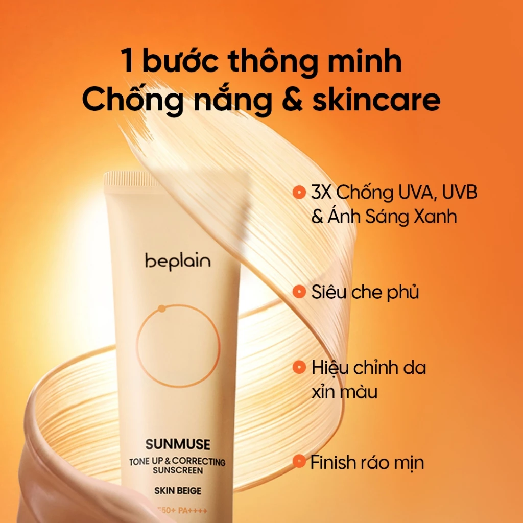 BEPLAIN Sunmuse Skin Beige hình ảnh thực tế