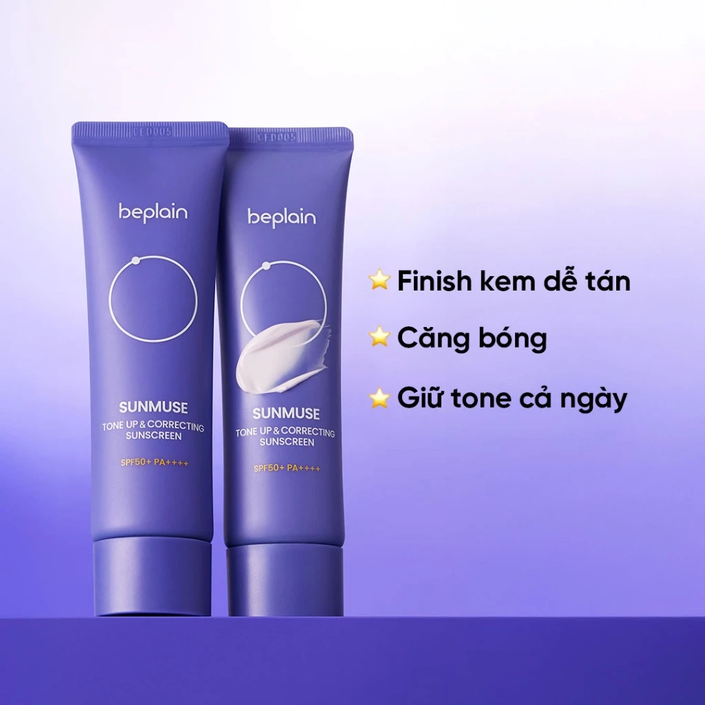 BEPLAIN Sunmuse Tone Up & Correcting & Mild Green hình ảnh tổng quan