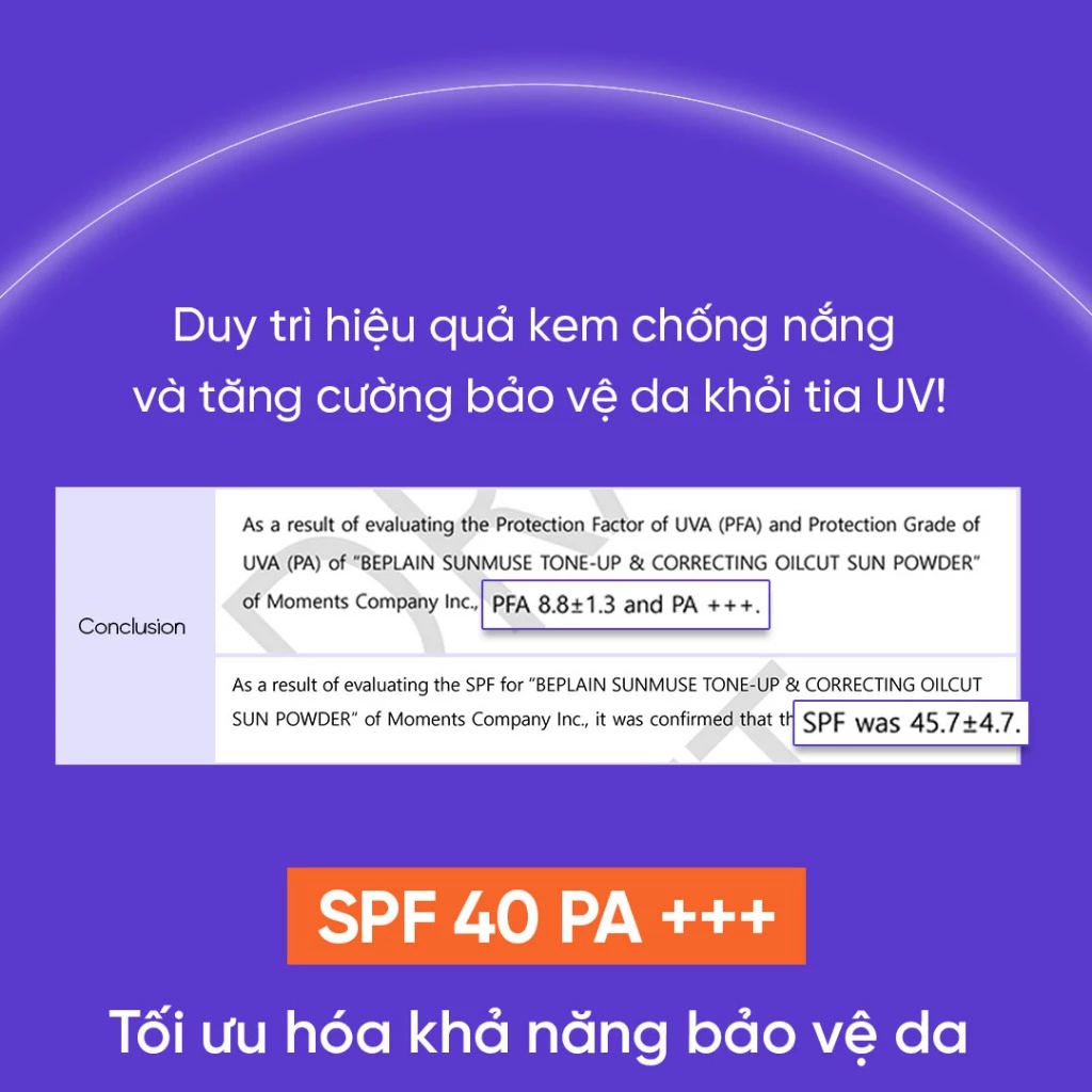 BEPLAIN Sunmuse Oil Cut Sun Powder SPF45+ PA+++ hình ảnh thực tế