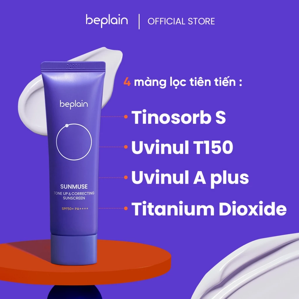 BEPLAIN Sunmuse Tone Up & Correcting & Mild Green hình ảnh thực tế