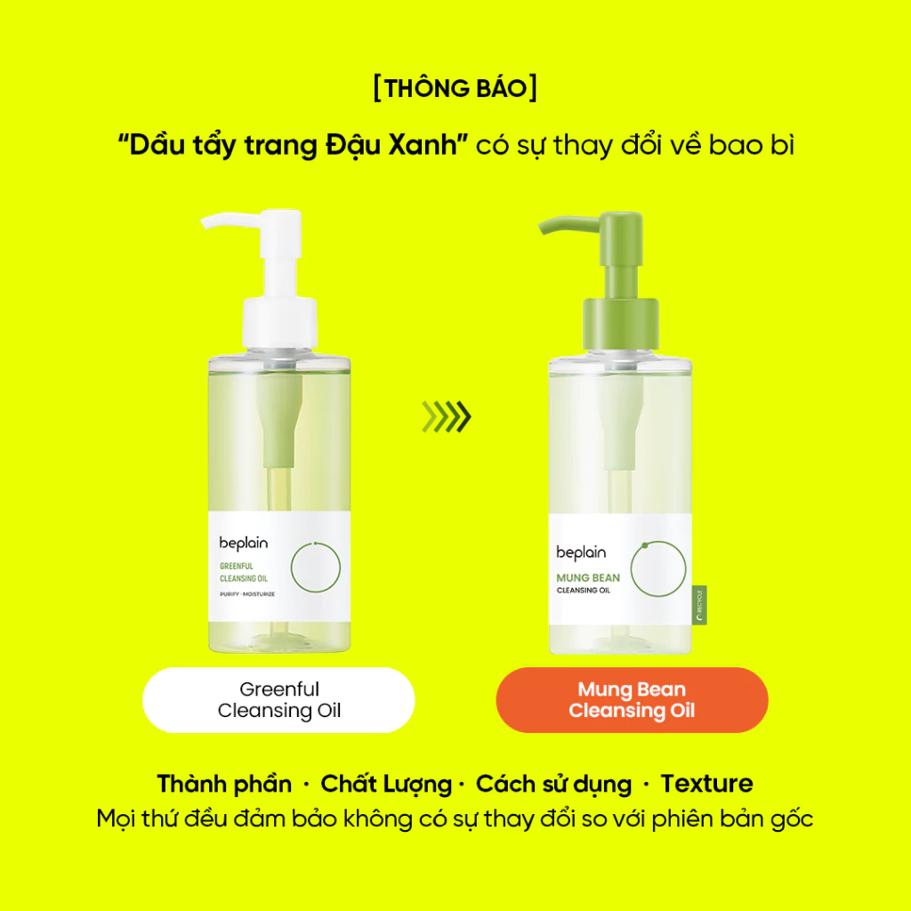 BEPLAIN Mung Bean Cleansing Oil hình ảnh thực tế