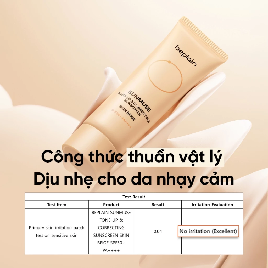 BEPLAIN Sunmuse Skin Beige hình ảnh thực tế